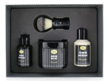 The Art Of Shaving 4 Elements Shaving Full Size Kit -Unscented: Pre-Shave Oil 60ml + Shaving Cream 150ml + After-Shave Balm 100ml + Genuine Badger Brush  4pcs Fashion