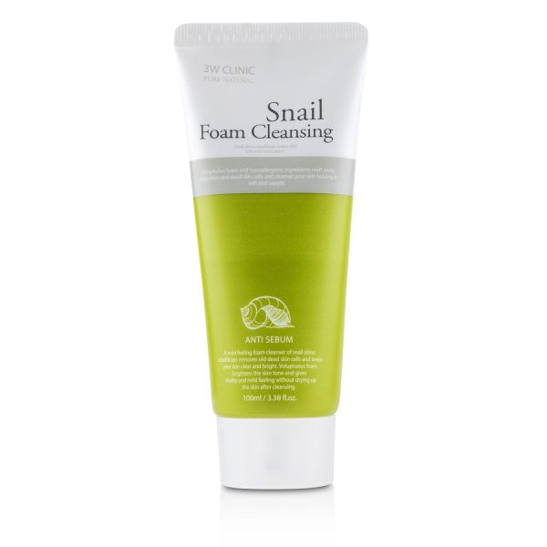 3W Clinic Snail Foam Cleansing (Unboxed)  100ml 3.38oz on Sale