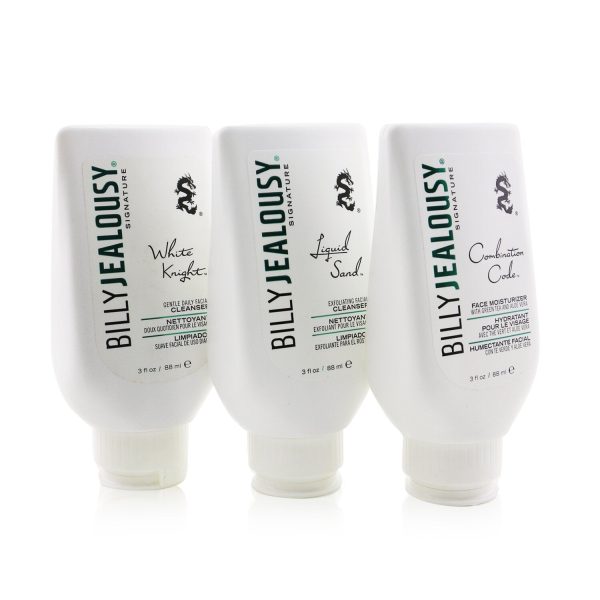 Billy Jealousy Face3Some Kit: Face Moisturizer 88ml + Exfoliating Facial Cleanser 88ml + Gentle Daily Facial Cleanser 88ml  3pcs on Sale