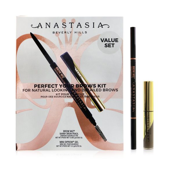 Anastasia Beverly Hills Perfect Your Brows Kit (Brow Wiz + Mini Dipbrow Gel) - # Taupe  2pcs Online now