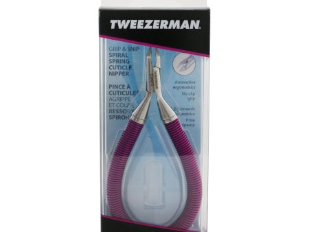 Tweezerman Grip & Snip Spiral Spring Cuticle Nipper - # Lollypop Berry For Discount